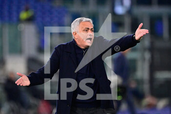 2022-03-17 - Jose’ Mourinho coach (AS Roma) during the UEFA Europa Conference League football match between AS Roma and Vitesse  at The Olympic Stadium in Rome on March 17, 2022. - AS ROMA VS VITESSE - UEFA CONFERENCE LEAGUE - SOCCER