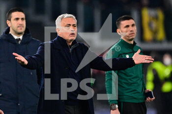 2022-03-17 - Jose’ Mourinho coach (AS Roma)  during the UEFA Europa Conference League football match between AS Roma and Vitesse  at The Olympic Stadium in Rome on March 17, 2022. - AS ROMA VS VITESSE - UEFA CONFERENCE LEAGUE - SOCCER