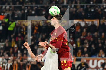 2022-03-17 - Marash Kumbulla (AS Roma) during the UEFA Europa Conference League football match between AS Roma and Vitesse  at The Olympic Stadium in Rome on March 17, 2022. - AS ROMA VS VITESSE - UEFA CONFERENCE LEAGUE - SOCCER