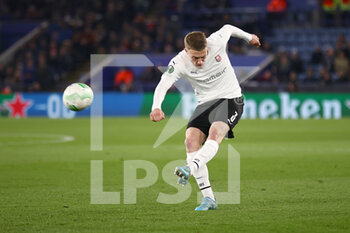 2022-03-10 - Rennes Defender Adrien Truffert during the UEFA Conference League, Round of 16, 1st leg football match between Leicester City and Stade Rennais (Rennes) on March 10, 2022 at King Power Stadium in Leicester, England - LEICESTER CITY VS STADE RENNAIS (RENNES) - UEFA CONFERENCE LEAGUE - SOCCER