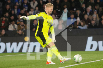 2022-03-10 - Kasper Schmeichel of Leicester FC during the UEFA Conference League, Round of 16, 1st leg football match between Leicester City and Stade Rennais (Rennes) on March 10, 2022 at King Power Stadium in Leicester, England - LEICESTER CITY VS STADE RENNAIS (RENNES) - UEFA CONFERENCE LEAGUE - SOCCER