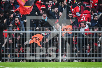 2022-03-17 - A grandstand with spectators collapses during the UEFA Conference League, Round of 16, 2nd leg football match between Stade Rennais (Rennes) and Leicester City on March 17, 2022 at Roazhon Park in Rennes, France - STADE RENNAIS (RENNES) VS LEICESTER CITY - UEFA CONFERENCE LEAGUE - SOCCER