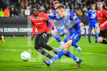 2022-03-17 - Luke THOMAS of Leicester City during the UEFA Conference League, Round of 16, 2nd leg football match between Stade Rennais (Rennes) and Leicester City on March 17, 2022 at Roazhon Park in Rennes, France - STADE RENNAIS (RENNES) VS LEICESTER CITY - UEFA CONFERENCE LEAGUE - SOCCER