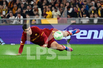 2022-04-14 - Gianluca Mancini (AS Roma) during the UEFA Europa Conference League football match between AS Roma and FK Bodo/Glimt at The Olympic Stadium in Rome on April 14, 2022. - AS ROMA VS FK BODO/GLIMT - UEFA CONFERENCE LEAGUE - SOCCER