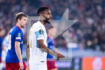 2022-03-17 - BASEL, SWITZERLAND - MARCH 17: Cédric Bakambu of Marseille during the UEFA Conference League Round of 16 Leg Two match between FC Basel and Olympique Marseille at  on March 17, 2022 in Basel, Switzerland. - FC BASEL AND OLYMPIQUE MARSEILLE - UEFA CONFERENCE LEAGUE - SOCCER