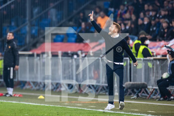 2022-03-17 - BASEL, SWITZERLAND - MARCH 17: FC Basel Head Coach Guillermo Abascal gestures during the UEFA Conference League Round of 16 Leg Two match between FC Basel and Olympique Marseille at  on March 17, 2022 in Basel, Switzerland. - FC BASEL AND OLYMPIQUE MARSEILLE - UEFA CONFERENCE LEAGUE - SOCCER