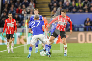 2022-04-07 - Noni Madueke (23) of PSV Eindhoven during the UEFA Europa Conference League, Quarter-finals, 1st leg football match between Leicester City and PSV Eindhoven on April 7, 2022 at the King Power Stadium in Leicester, England - LEICESTER CITY VS PSV EINDHOVEN - UEFA CONFERENCE LEAGUE - SOCCER
