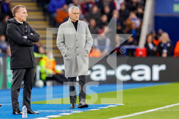 2022-04-28 - Jose Mourinho Manager of Roma during the UEFA Europa Conference League, Semi-finals, 1st leg football match between Leicester City and AS Roma on April 28, 2022 at the King Power Stadium in Leicester, England - LEICESTER CITY VS AS ROMA - UEFA CONFERENCE LEAGUE - SOCCER