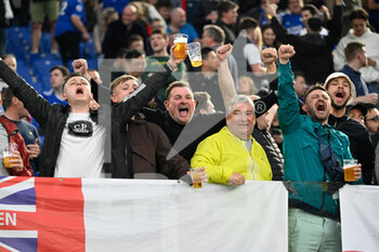 2022-05-05 - Fans Leicester City during the UEFA Europa Conference League football match between AS Roma and Leicester City at The Olympic Stadium in Rome on May 05, 2022. - AS ROMA VS LEICESTER - UEFA CONFERENCE LEAGUE - SOCCER