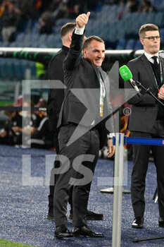 2022-05-05 - Brendan Rodgers coach (Leicester City) during the UEFA Europa Conference League football match between AS Roma and Leicester City at The Olympic Stadium in Rome on May 05, 2022. - AS ROMA VS LEICESTER - UEFA CONFERENCE LEAGUE - SOCCER