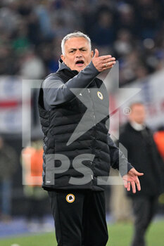 2022-05-05 - Jose’ Mourinho coach (AS Roma) during the UEFA Europa Conference League football match between AS Roma and Leicester City at The Olympic Stadium in Rome on May 05, 2022. - AS ROMA VS LEICESTER - UEFA CONFERENCE LEAGUE - SOCCER