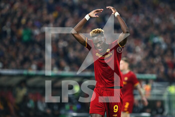 2022-05-05 - Tammy Abraham of Roma reacts during the UEFA Conference League, Semi-finals, 2nd leg football match between AS Roma and Leicester City on May 5, 2022 at Stadio Olimpico in Rome, Italy - AS ROMA VS LEICESTER CITY - UEFA CONFERENCE LEAGUE - SOCCER