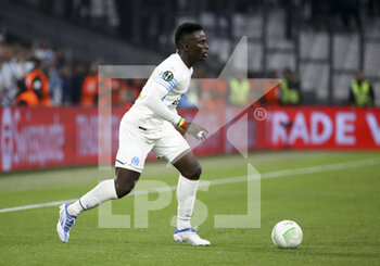 2022-05-05 - Bamba Dieng of Marseille during the UEFA Europa Conference League semi-final second leg football match between Olympique de Marseille (OM) and Feyenoord Rotterdam on May 5, 2022 at Stade Velodrome in Marseille, France - OLYMPIQUE DE MARSEILLE (OM) VS FEYENOORD ROTTERDAM - UEFA CONFERENCE LEAGUE - SOCCER