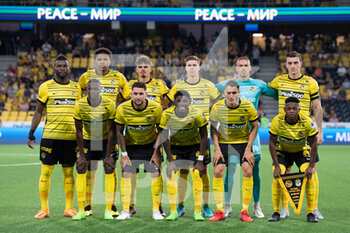 2022-08-11 - August 11, 2022, Bern, Wankdorf, Conference League: BSC Young Boys - Kuopion PS, back row from left to right #18 Jean-Pierre Nsame (Young Boys), #4 Aurele Amenda (Young Boys), #22 Donat Rrudhani (Young Boys), #11 Cedric Itten (Young Boys), #1 Anthony Racioppi (Young Boys) and #5 Cedric Zesiger (Young Boys). front row from left to right #20 Cheikh Niasse (Young Boys), #25 Jordan Lefort (Young Boys), #45 Alexandre Jankewitz (Young Boys), #8 Vincent Sierro (Young Boys) and #14 Miguel Chaiwa (Young Boys). - CONFERENCE LEAGUE: BSC YOUNG BOYS - KUOPION PS - UEFA CONFERENCE LEAGUE - SOCCER