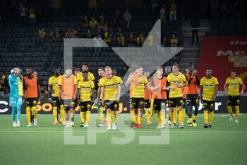 2022-08-11 - August 11, 2022, Bern, Wankdorf, Conference League: BSC Young Boys - Kuopion PS, the BSC Young Boys players are happy about the win. - CONFERENCE LEAGUE: BSC YOUNG BOYS - KUOPION PS - UEFA CONFERENCE LEAGUE - SOCCER