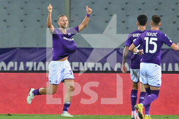 2022-10-13 - Antonin Barak (ACF Fiorentina) celebrates after scoring a goal - ACF FIORENTINA VS HEART OF MIDLOTHIAN FC - UEFA CONFERENCE LEAGUE - SOCCER