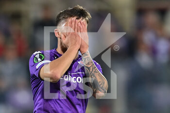 2022-10-13 - Disappointment of Alessandro Bianco (ACF Fiorentina) - ACF FIORENTINA VS HEART OF MIDLOTHIAN FC - UEFA CONFERENCE LEAGUE - SOCCER