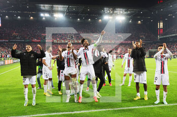 2022-11-03 - Nice players celebrate after the UEFA Conference League, Group D football match between FC Koln and OGC Nice on November 3, 2022 at RheinEnergieStadion in Koln, Germany - FOOTBALL - CONFERENCE LEAGUE - KOLN V NICE - UEFA CONFERENCE LEAGUE - SOCCER