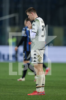 2022-01-12 - Michael Svoboda (Venezia FC) prays - ATALANTA BC VS VENEZIA FC - ITALIAN CUP - SOCCER