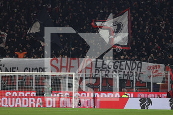 2022-01-13 - Supporters of AC Milan during the Coppa Italia 2021/22 football match between AC Milan and Genoa CFC at Giuseppe Meazza Stadium, Milan, Italy on January 13, 2022 - AC MILAN VS GENOA CFC - ITALIAN CUP - SOCCER