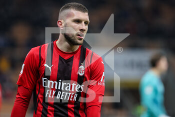 2022-01-13 - Ante Rebic of AC Milan looks on during the Coppa Italia 2021/22 football match between AC Milan and Genoa CFC at Giuseppe Meazza Stadium, Milan, Italy on January 13, 2022 - AC MILAN VS GENOA CFC - ITALIAN CUP - SOCCER