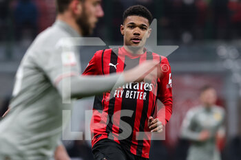 2022-01-13 - Emil Roback of AC Milan in action during the Coppa Italia 2021/22 football match between AC Milan and Genoa CFC at Giuseppe Meazza Stadium, Milan, Italy on January 14, 2022 - AC MILAN VS GENOA CFC - ITALIAN CUP - SOCCER