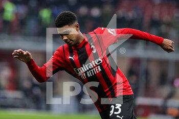 2022-01-13 - Emil Roback of AC Milan in action during the Coppa Italia 2021/22 football match between AC Milan and Genoa CFC at Giuseppe Meazza Stadium, Milan, Italy on January 14, 2022 - AC MILAN VS GENOA CFC - ITALIAN CUP - SOCCER