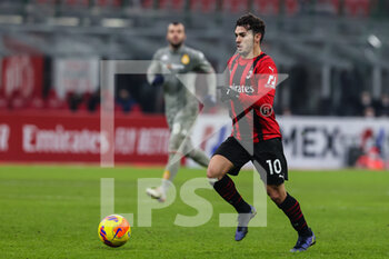 2022-01-13 - Brahim Diaz of AC Milan in action during the Coppa Italia 2021/22 football match between AC Milan and Genoa CFC at Giuseppe Meazza Stadium, Milan, Italy on January 14, 2022 - AC MILAN VS GENOA CFC - ITALIAN CUP - SOCCER