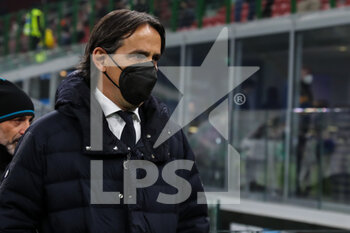 2022-01-19 - Simone Inzaghi Head Coach of FC Internazionale during the Coppa Italia 2021/22 football match between FC Internazionale and Empoli FC at Giuseppe Meazza Stadium, Milan, Italy on January 19, 2022 - INTER - FC INTERNAZIONALE VS EMPOLI FC - ITALIAN CUP - SOCCER