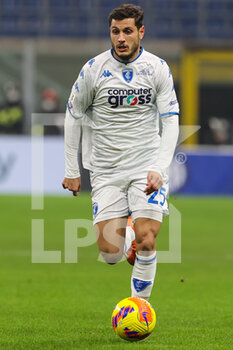 2022-01-19 - Filippo Bandinelli of Empoli FC in action during the Coppa Italia 2021/22 football match between FC Internazionale and Empoli FC at Giuseppe Meazza Stadium, Milan, Italy on January 19, 2022 - INTER - FC INTERNAZIONALE VS EMPOLI FC - ITALIAN CUP - SOCCER