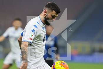 2022-01-19 - Patrick Cutrone of Empoli FC in action during the Coppa Italia 2021/22 football match between FC Internazionale and Empoli FC at Giuseppe Meazza Stadium, Milan, Italy on January 19, 2022 - INTER - FC INTERNAZIONALE VS EMPOLI FC - ITALIAN CUP - SOCCER