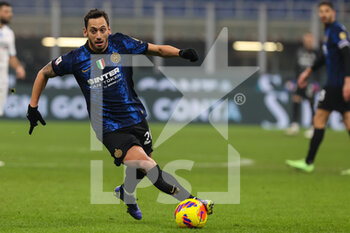 2022-01-19 - Hakan Calhanoglu of FC Internazionale in action during the Coppa Italia 2021/22 football match between FC Internazionale and Empoli FC at Giuseppe Meazza Stadium, Milan, Italy on January 19, 2022 - INTER - FC INTERNAZIONALE VS EMPOLI FC - ITALIAN CUP - SOCCER