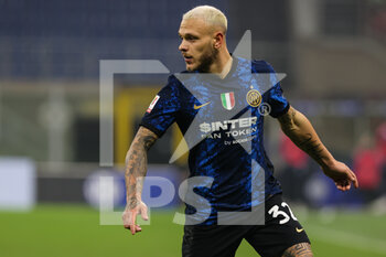 2022-01-19 - Federico Dimarco of FC Internazionale in action during the Coppa Italia 2021/22 football match between FC Internazionale and Empoli FC at Giuseppe Meazza Stadium, Milan, Italy on January 19, 2022 - INTER - FC INTERNAZIONALE VS EMPOLI FC - ITALIAN CUP - SOCCER