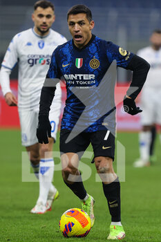 2022-01-19 - Alexis Sanchez of FC Internazionale in action during the Coppa Italia 2021/22 football match between FC Internazionale and Empoli FC at Giuseppe Meazza Stadium, Milan, Italy on January 19, 2022 - INTER - FC INTERNAZIONALE VS EMPOLI FC - ITALIAN CUP - SOCCER