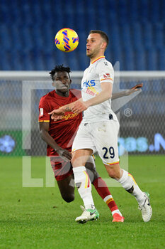2022-01-20 - Alexis Blin (US Lecce) during the Coppa Italia Frecciarossa round of 16 match between AS Roma vs US Lecce at the Olimpic Stadium in Rome on 20 January 2022. - AS ROMA VS US LECCE - ITALIAN CUP - SOCCER