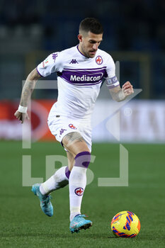 2022-02-10 - Cristiano Biraghi (ACF Fiorentina) in action - ATALANTA BC VS ACF FIORENTINA - ITALIAN CUP - SOCCER