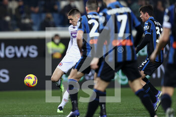 2022-02-10 - Nikola Milenkovic (ACF Fiorentina) scores his side's third goal of the match in the additional time - ATALANTA BC VS ACF FIORENTINA - ITALIAN CUP - SOCCER