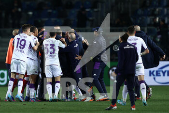 2022-02-10 - ACF Fiorentina players celebrate after the victory - ATALANTA BC VS ACF FIORENTINA - ITALIAN CUP - SOCCER