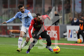 2022-02-09 - Ismael Bennacer of AC Milan in action during the Coppa Italia 2021/22 football match between AC Milan and SS Lazio at Giuseppe Meazza Stadium, Milan, Italy on February 09, 2022 - AC MILAN VS SS LAZIO - ITALIAN CUP - SOCCER