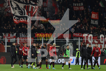 2022-02-09 - Players of AC Milan celebrate the victory at the end of the match during the Coppa Italia 2021/22 football match between AC Milan and SS Lazio at Giuseppe Meazza Stadium, Milan, Italy on February 09, 2022 - AC MILAN VS SS LAZIO - ITALIAN CUP - SOCCER