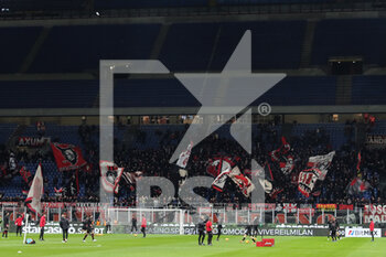 2022-02-09 - Supporters of AC Milan during the Coppa Italia 2021/22 football match between AC Milan and SS Lazio at Giuseppe Meazza Stadium, Milan, Italy on February 09, 2022 - AC MILAN VS SS LAZIO - ITALIAN CUP - SOCCER
