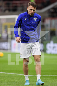 2022-02-09 - Ciro Immobile of SS Lazio warms up during the Coppa Italia 2021/22 football match between AC Milan and SS Lazio at Giuseppe Meazza Stadium, Milan, Italy on February 09, 2022 - AC MILAN VS SS LAZIO - ITALIAN CUP - SOCCER