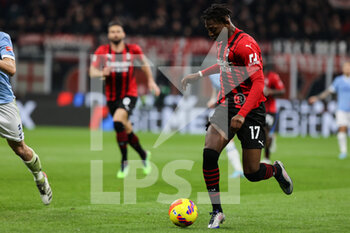 2022-02-09 - Rafael Leao of AC Milan in action during the Coppa Italia 2021/22 football match between AC Milan and SS Lazio at Giuseppe Meazza Stadium, Milan, Italy on February 09, 2022 - AC MILAN VS SS LAZIO - ITALIAN CUP - SOCCER