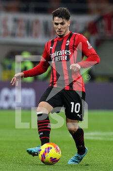 2022-02-09 - Brahim Diaz of AC Milan in action during the Coppa Italia 2021/22 football match between AC Milan and SS Lazio at Giuseppe Meazza Stadium, Milan, Italy on February 09, 2022 - AC MILAN VS SS LAZIO - ITALIAN CUP - SOCCER
