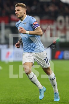 2022-02-09 - Ciro Immobile of SS Lazio in action during the Coppa Italia 2021/22 football match between AC Milan and SS Lazio at Giuseppe Meazza Stadium, Milan, Italy on February 09, 2022 - AC MILAN VS SS LAZIO - ITALIAN CUP - SOCCER