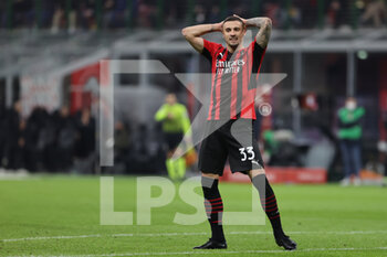 2022-03-01 - Rade Krunic of AC Milan expresses disappointment during the Coppa Italia 2021/22 football match between AC Milan and FC Internazionale at Giuseppe Meazza Stadium, Milan, Italy on March 01, 2022 - AC MILAN VS FC INTERNAZIONALE - ITALIAN CUP - SOCCER