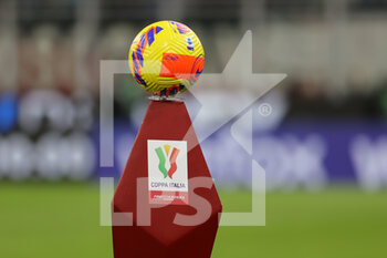 2022-03-01 - Official Nike Serie A matchball during the Coppa Italia 2021/22 football match between AC Milan and FC Internazionale at Giuseppe Meazza Stadium, Milan, Italy on March 01, 2022 - AC MILAN VS FC INTERNAZIONALE - ITALIAN CUP - SOCCER