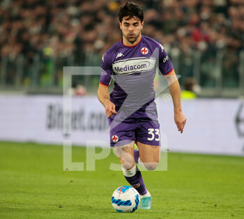 2022-04-20 - Riccardo Sottil of ACF Fiorentina during the Italian Cup, Coppa Italia, semi-finals 2nd leg football match between Juventus FC and ACF Fiorentina on April 20, 2022 at Allianz stadium in Turin, Italy - JUVENTUS FC VS ACF FIORENTINA - ITALIAN CUP - SOCCER