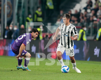 2022-04-20 - Paulo Dybala of Juventus Fc during the Italian Cup, Coppa Italia, semi-finals 2nd leg football match between Juventus FC and ACF Fiorentina on April 20, 2022 at Allianz stadium in Turin, Italy - JUVENTUS FC VS ACF FIORENTINA - ITALIAN CUP - SOCCER