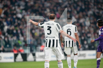 2022-04-20 - Giorgio Chiellini of Juventus Fc during the Italian Cup, Coppa Italia, semi-finals 2nd leg football match between Juventus FC and ACF Fiorentina on April 20, 2022 at Allianz stadium in Turin, Italy - JUVENTUS FC VS ACF FIORENTINA - ITALIAN CUP - SOCCER